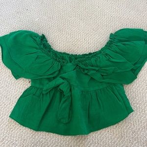 Off the shoulder crop top in XS